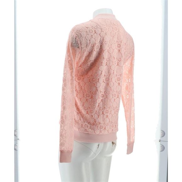 Isaac Mizrahi Lace Bomber Jacket Rosewater A485790I - Picture 4 of 9
